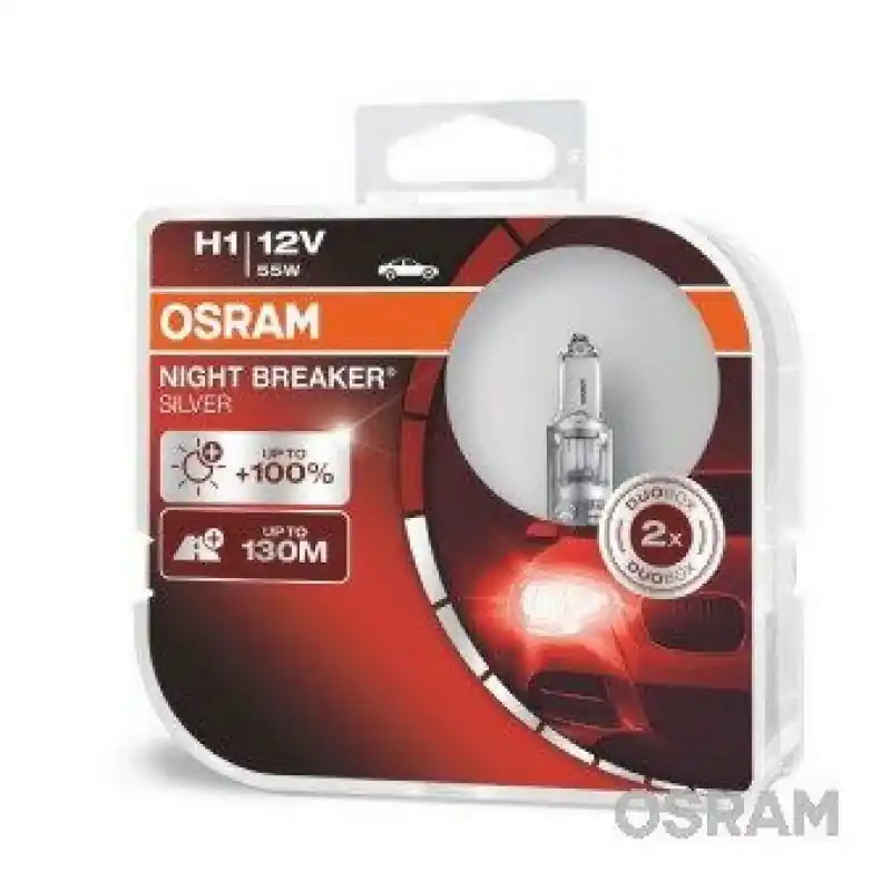 OSRAM H1 Night Breaker Silver Duo Box 64150NBS-HCB Versand Am Gleichen Tag