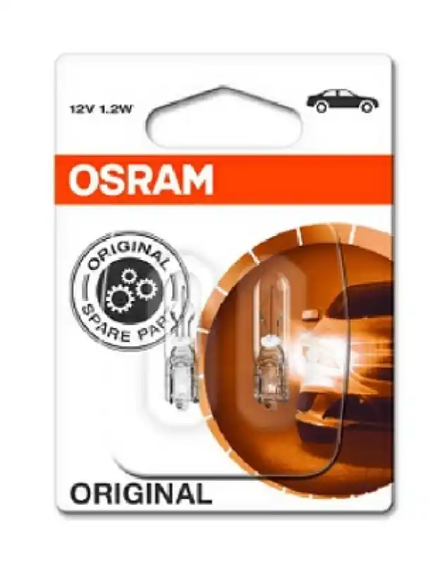 Saisonangebot 2x OSRAM Glühlampe Glühbirnen 12V 1,2W W2x4,6d 2721-02B