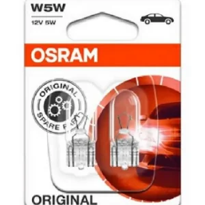 Kostenloser Versand OSRAM Glühlampe Kennzeichenleuchte W5W W2,1x9,5d 2825-02B 2825-02B