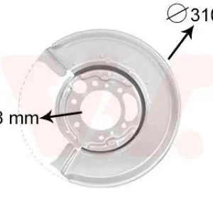 VAN WEZEL Spritzblech, Bremsscheibe 3075373 Sonderangebot