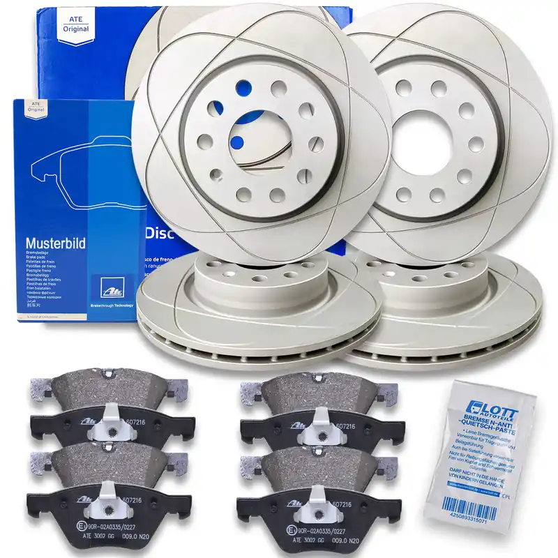 Sale ATE Powerdisc Bremsscheiben + Bremsbeläge Vorne Hinten passend für BMW 3 E46 316