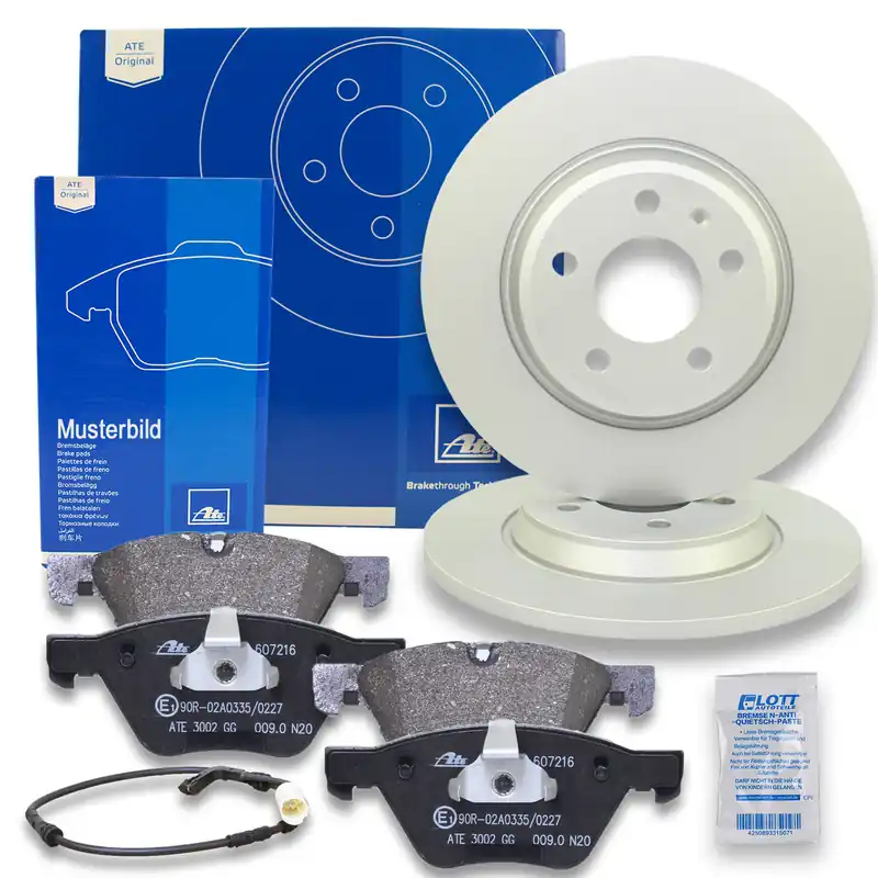 2x ATE Bremsscheiben ATE Bremsbeläge Bremse passend für Renault Master 3 2.3 145 Sofort Bestellen