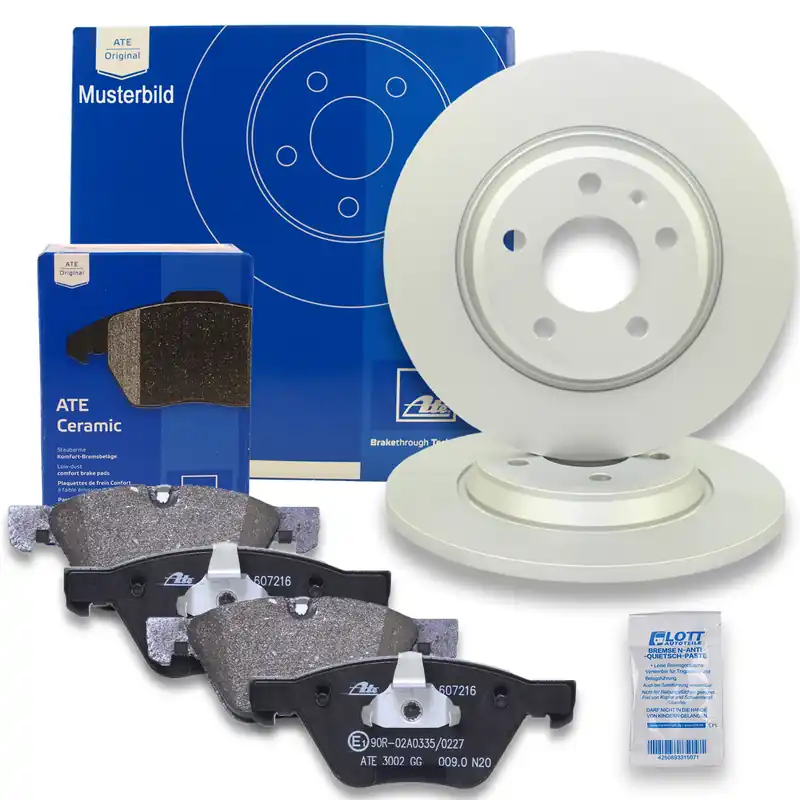 Saisonangebot ATE Bremsscheiben 272mm + Ceramic Bremsbeläge Hinten passend für VW Polo 6 2.0