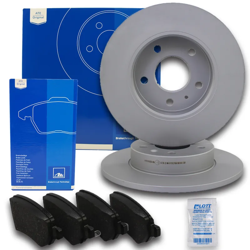 Rabatt 2x ATE Bremsscheiben Ø264mm + Beläge hinten passend für Opel Meriva A B Zafira B
