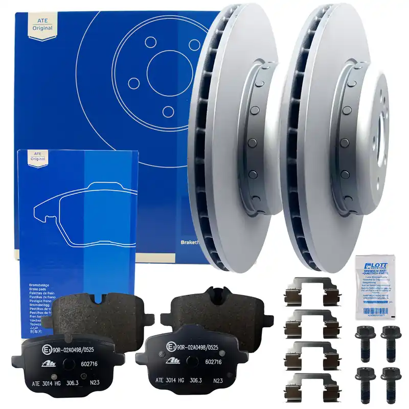 Aktuell ATE Bremsscheiben Ø345mm + Beläge hinten für passend BMW 5er F10 F11 6er F12 F13