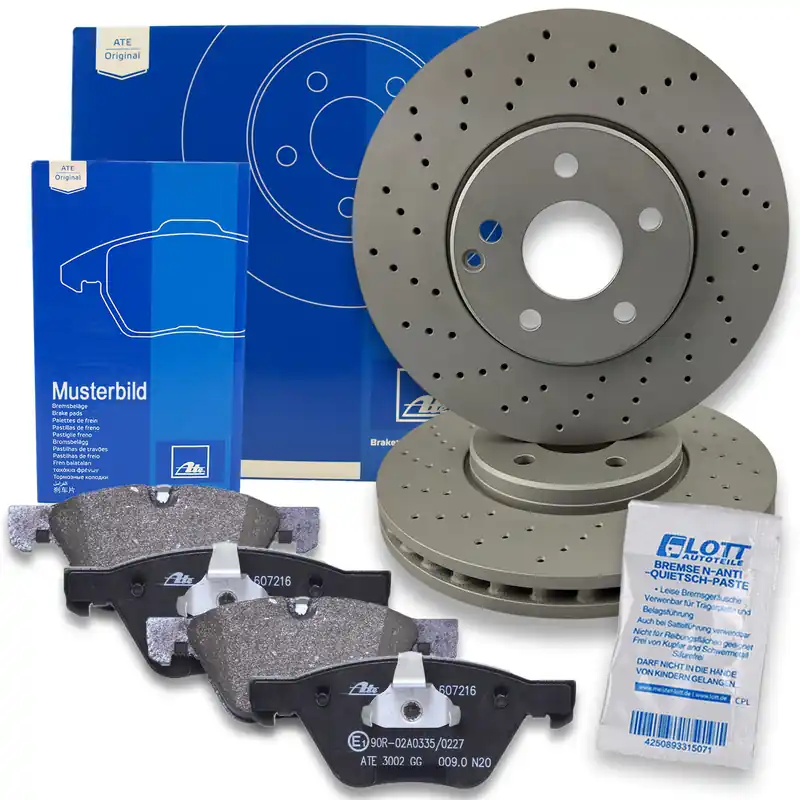 Markenprodukt ATE Bremsscheiben 295mm + Bremsbeläge Vorne passend für Mercedes A-Klasse X156