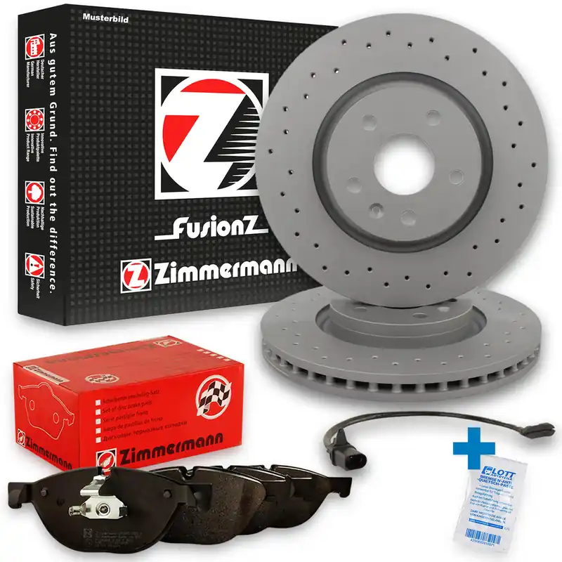 ZIMMERMANN Bremsscheiben Ø369mm + Beläge Vorne passend für Audi A3 RS3 quattro Heißes Angebot