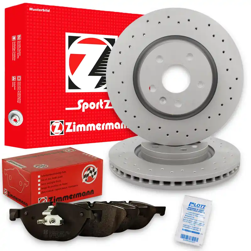 ZIMMERMANN Sport Bremsscheiben Ø316mm + Bremsbeläge passend für vorne Volvo XC90 Angebot