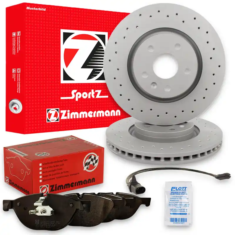 Zimmermann Bremsscheiben Ø365mm + Beläge Hinten passend für Mercedes M-Klasse Sonderangebot