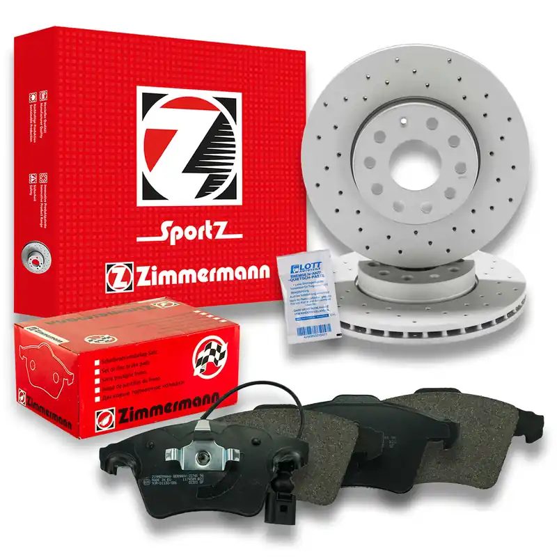 ZIMMERMANN Bremsscheiben Ø333mm + Beläge Vorne passend für VW Transporter T5 2E4 Must-Have