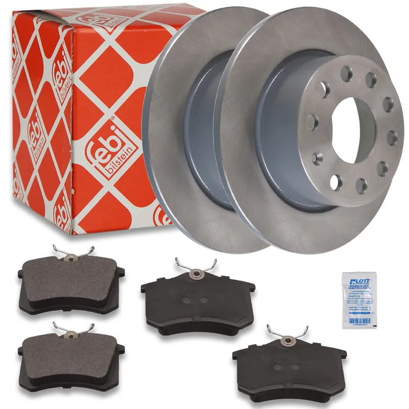 2x FEBI Bremsscheibe Ø252,7mm + Beläge hinten passend für Skoda Octavia III 5e5 Jetzt Bestellen