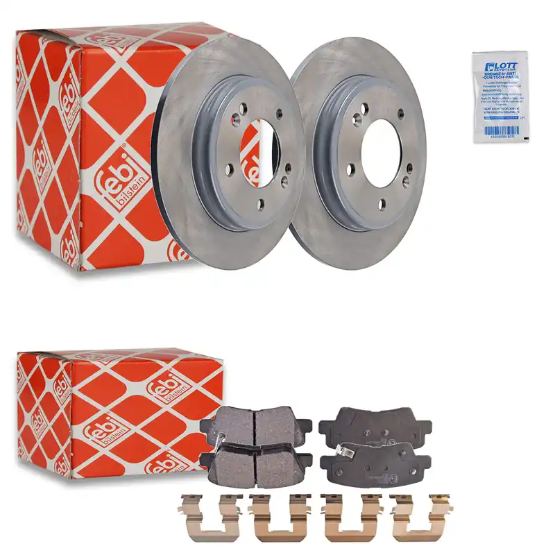 Solange Der Vorrat Reicht Febi Bremsscheiben Ø262mm Beläge Hinten passend für Kia Niro DE Hyundai Ioniq AE