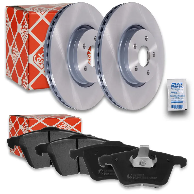 2x FEBI Bremsscheibe Ø320mm + Beläge vorne passend für Volvo V40 Schrägheck 525 Billig