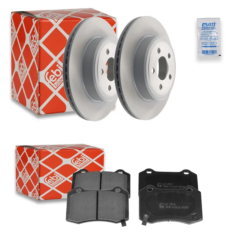 Top-Seller 2x FEBI Bremsscheiben Ø320mm + Beläge Hinten passend für Chrysler 300C Touring