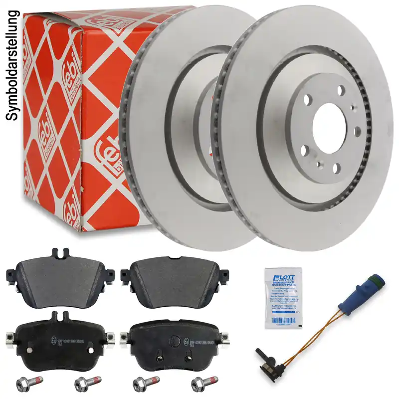 Abverkauf 2x Febi Bremsscheiben Ø300mm Bremsbeläge hinten passend für Mercedes E-KLASSE