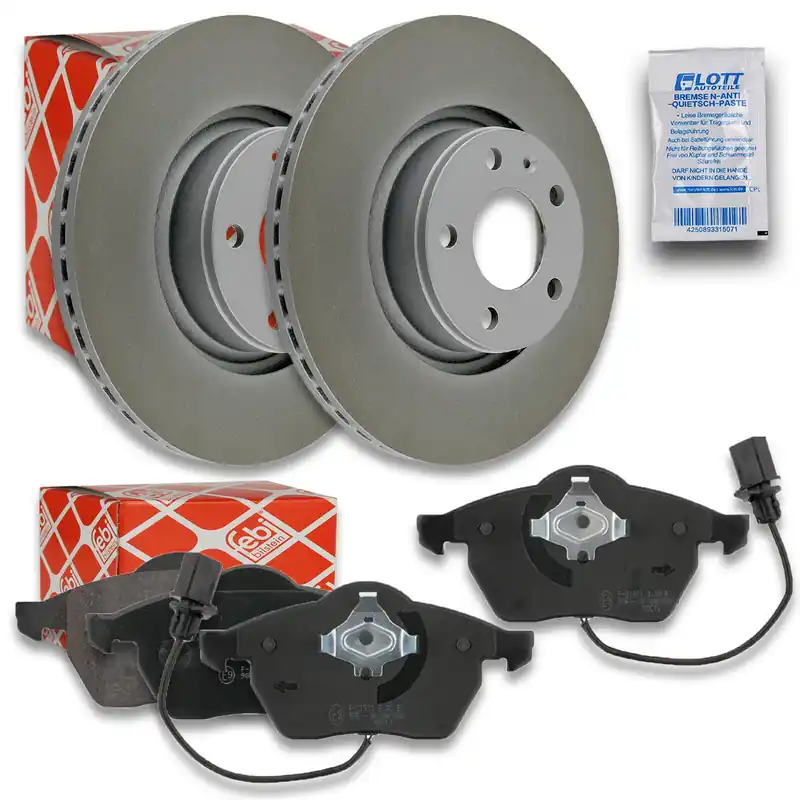 2x FEBI Bremsscheibe Ø314mm + Beläge vorne passend für Audi A6 C6 Avant 4F5 3.0 Kostenfreie Lieferung