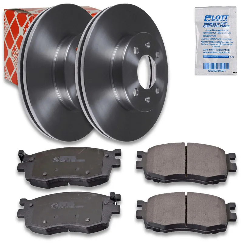 Wochenendangebot 2x FEBI Bremsscheibe Ø256mm + Beläge vorne passend für Hyundai i20 I PB, PBT 1.2
