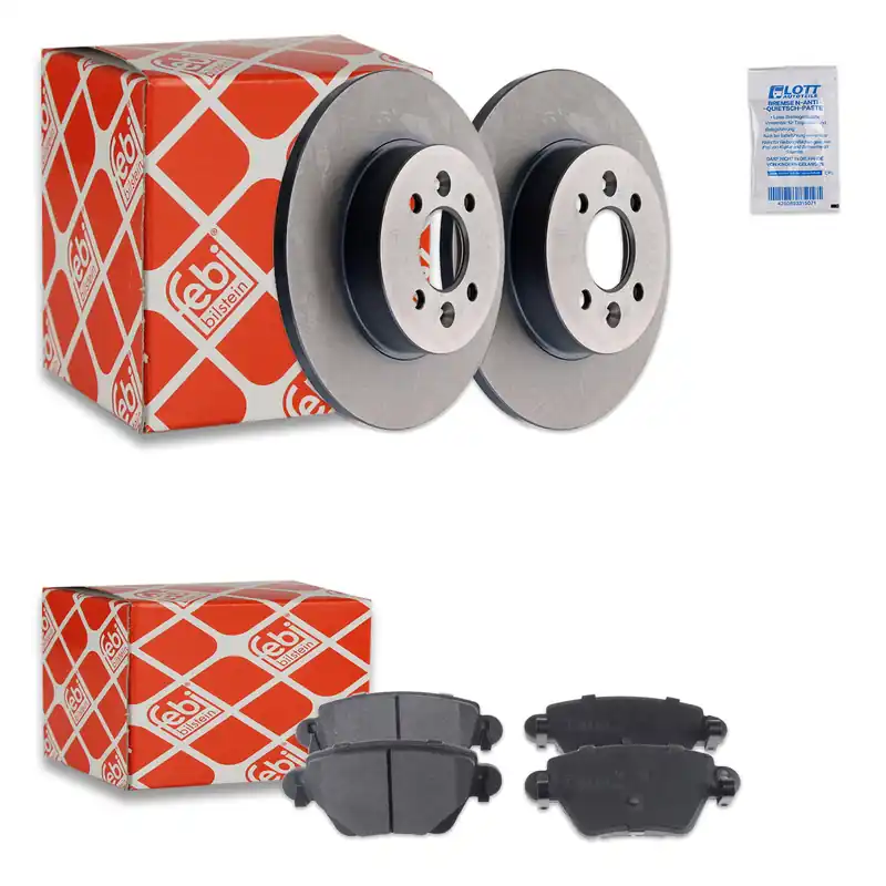Sonderangebot Febi Bremsscheiben hinten Ø280mm + Beläge passend für Renault Kangoo KC0/1 1.6