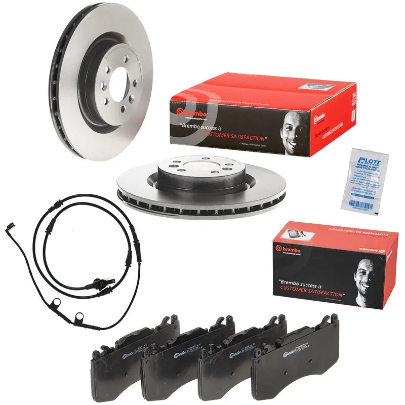 Schneller Versand Brembo Bremsscheiben 360mm + Bremsbeläge Vorne passend für Land Rover Range Td6