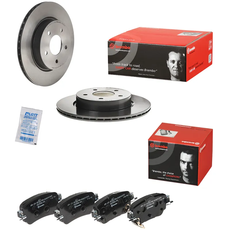 2x Brembo Bremscheibe Ø292mm + Beläge hinten passend für NISSAN X-TRAIL III Zertifiziert