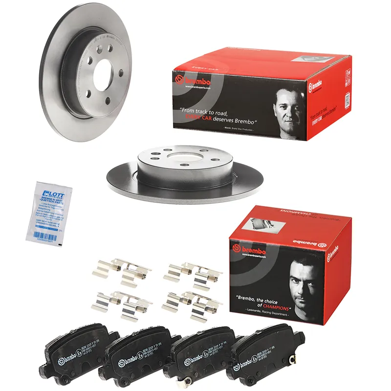 Preisreduziert 2x Brembo Bremscheibe Ø264mm + Beläge hinten passend für OPEL ASTRA K Sports