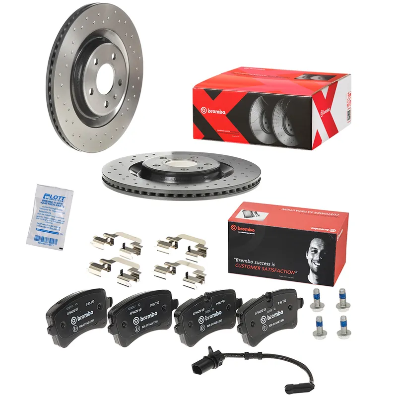 Aktuell Brembo Xtra Line Bremsscheiben 330mm + Bremsbeläge Hinten passend für Audi A6 C7