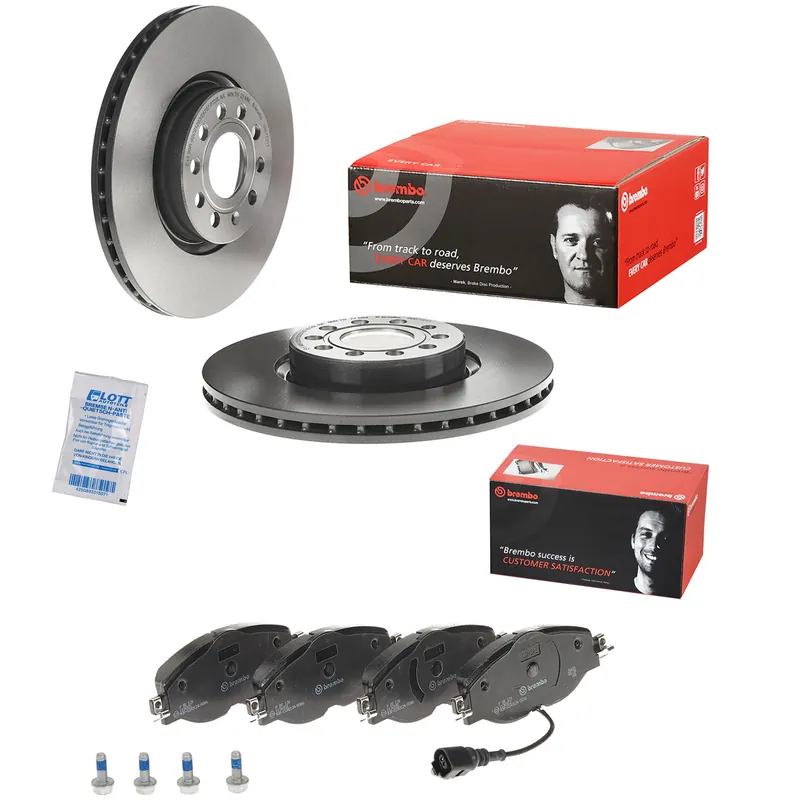 Knallerangebot Brembo Bremsscheiben 312mm + Bremsbeläge Vorne passend für VW Passat B8 Skoda