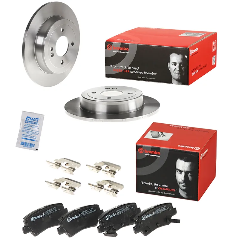 2x Brembo Bremscheibe Ø262mm + Beläge hinten passend für HYUNDAI i20 II KIA RIO Garantierte Lieferung