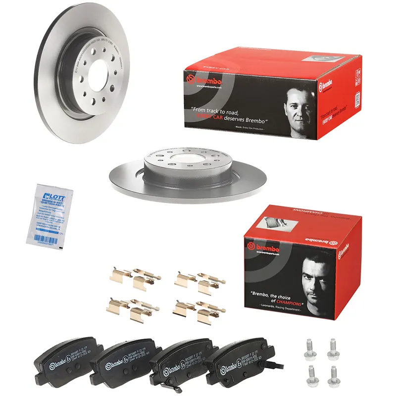 Kostenloser Versand 2x Brembo Bremscheibe Ø264mm + Beläge hinten passend für FIAT TIPO Schrägheck