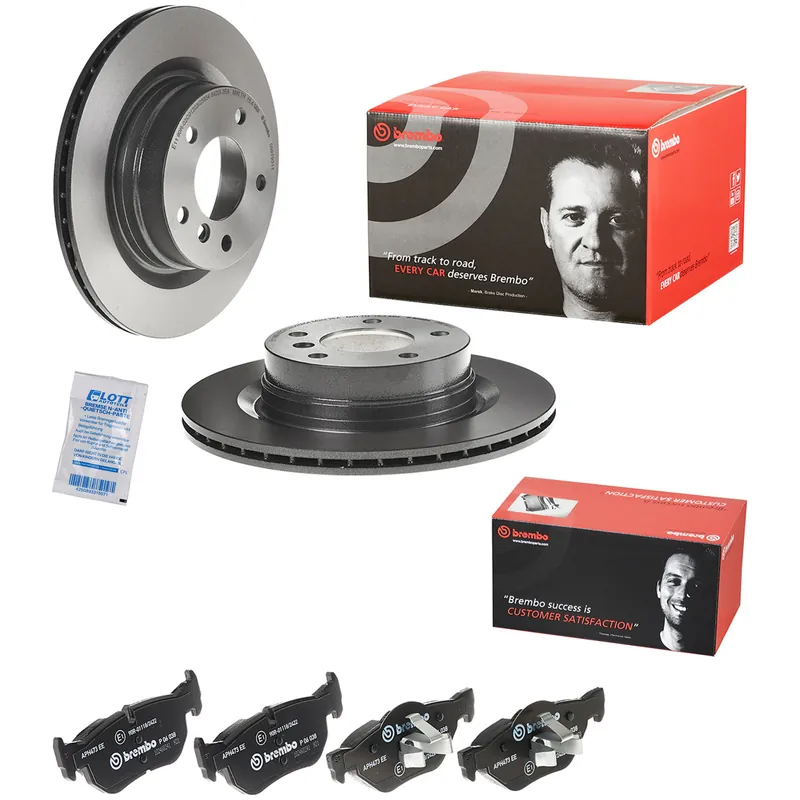 2x Brembo Bremsscheiben Ø300mm + Beläge Hinten passend für BMW 1 3 (E81 E90 E91) Begrenztes Angebot