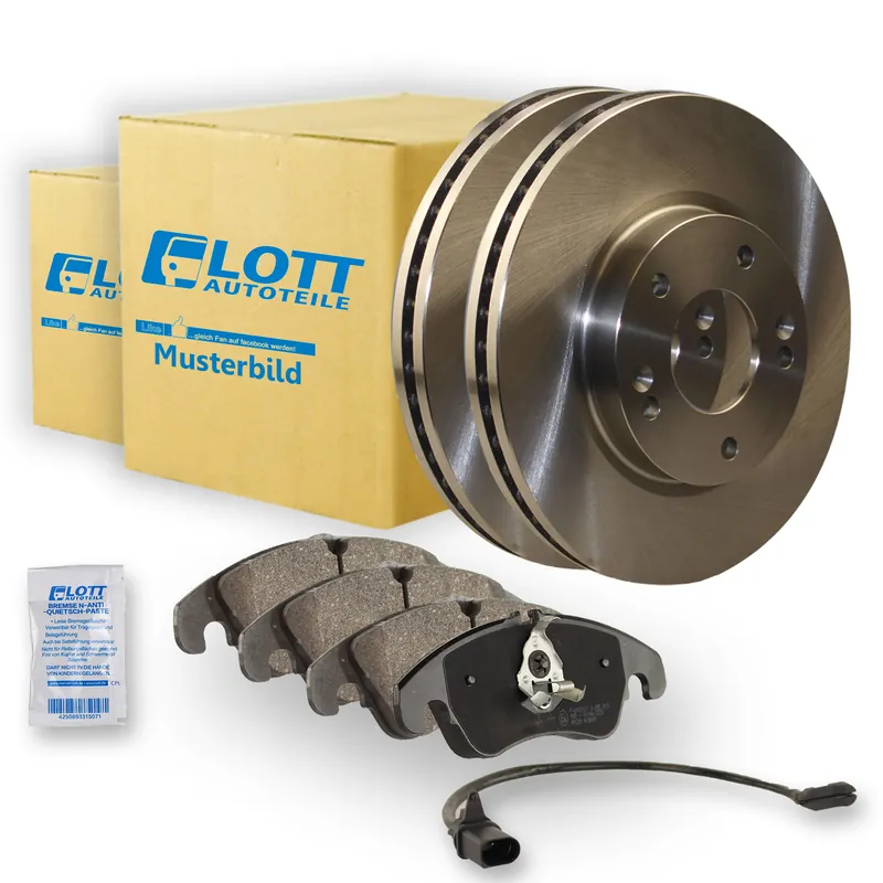 Sonderangebot 2 Bremsscheiben belüftet 347mm Bremsbeläge Set passend für Audi A6 C6 3.0 2.7