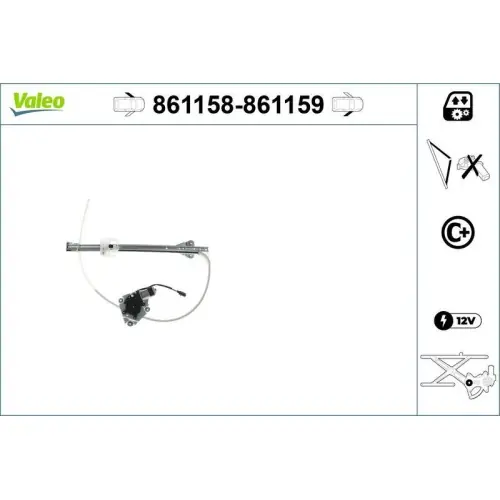 Kostenfreie Lieferung VALEO Fensterheber 861158