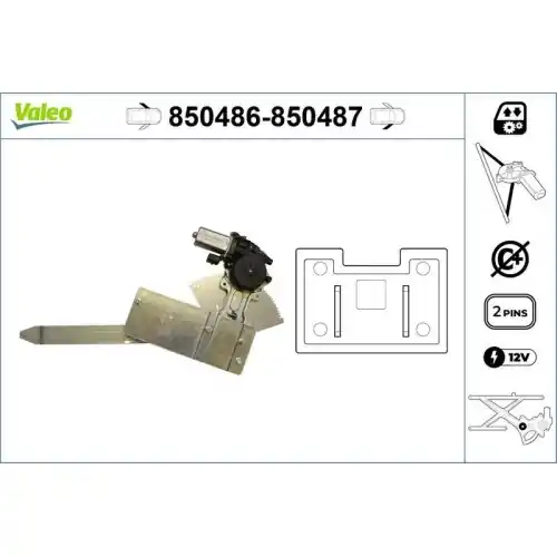 Geprüft VALEO Fensterheber 850486