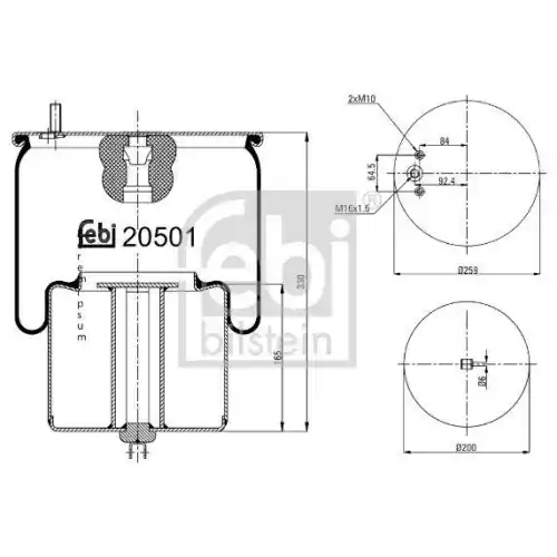 Top-Preis FEBI BILSTEIN Federbalg, Luftfederung 20501
