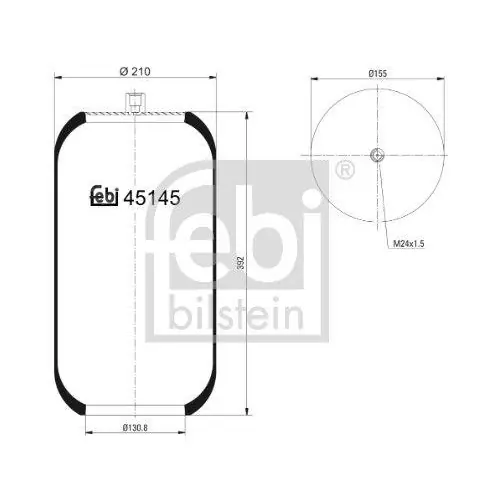 Zertifiziert FEBI BILSTEIN Federbalg, Luftfederung 45145