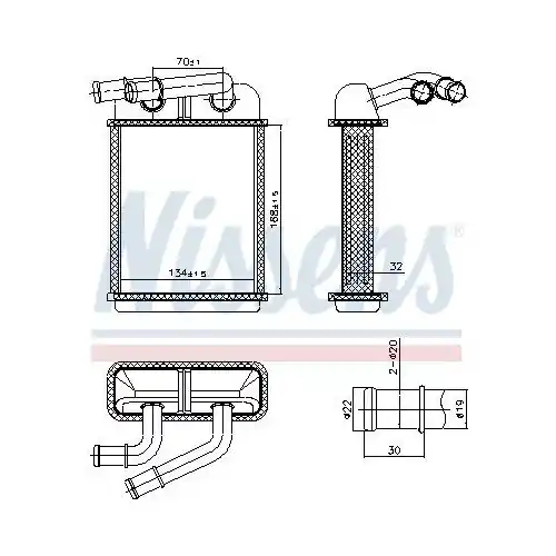 NISSENS Wärmetauscher, Innenraumheizung 707313 Markenprodukt