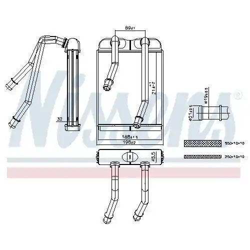 NISSENS Wärmetauscher, Innenraumheizung 707227 Schneller Versand