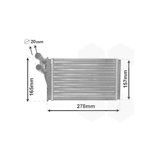 VAN WEZEL Wärmetauscher, Innenraumheizung 03006097 Ausverkauf