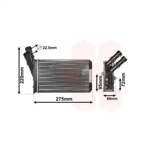 VAN WEZEL Wärmetauscher, Innenraumheizung 09006055 Geprüft