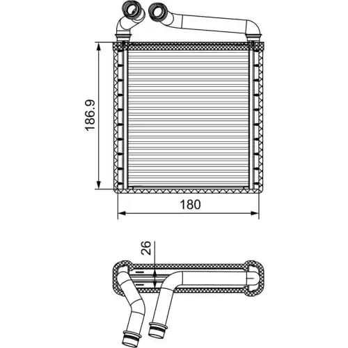 Expressversand VALEO Wärmetauscher, Innenraumheizung 811500